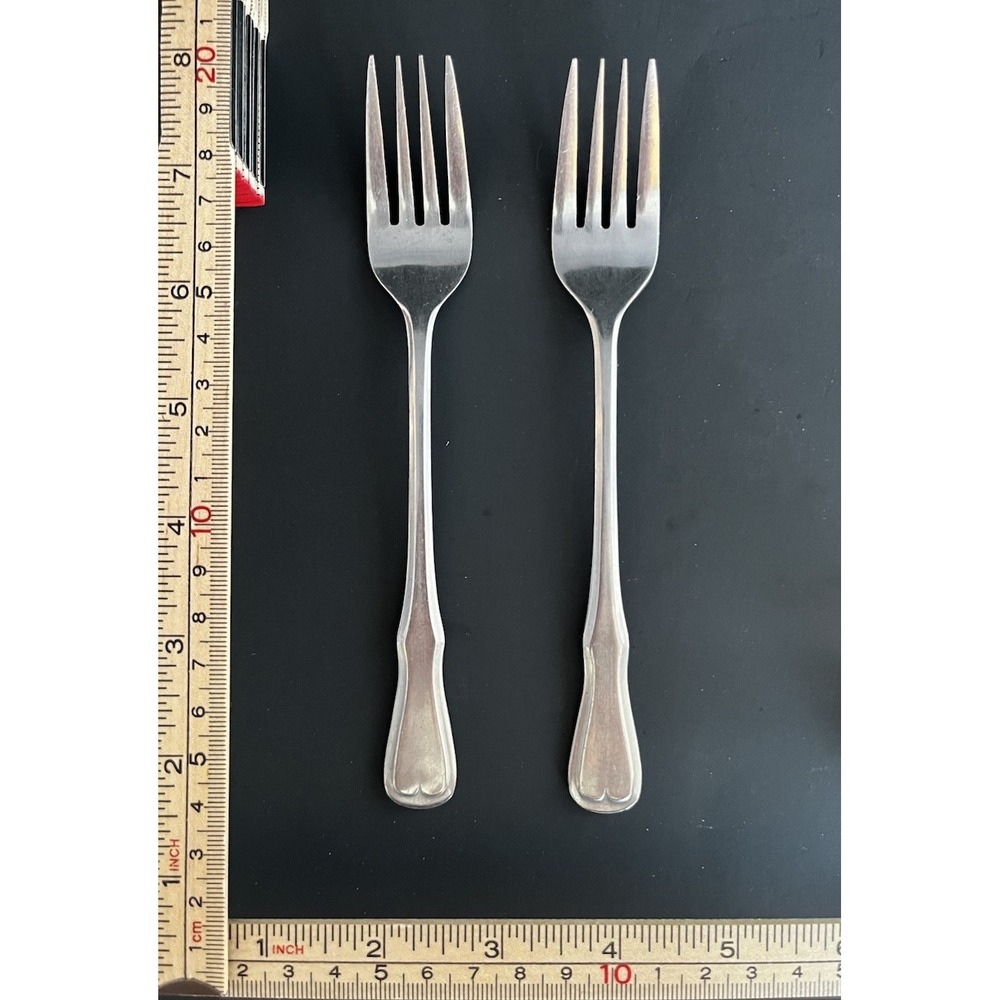 Vintage EKCO ETERNA Stainless Flatware SOMMERVILLE Korea — Set of 2 Dinner Forks